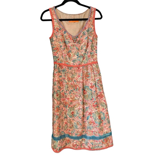 Cynthia Steffe Dresses & Skirts - CYNTHIA STEFFE Sleeveless Beaded Cotton Dress, Silk Lined, Sz 4